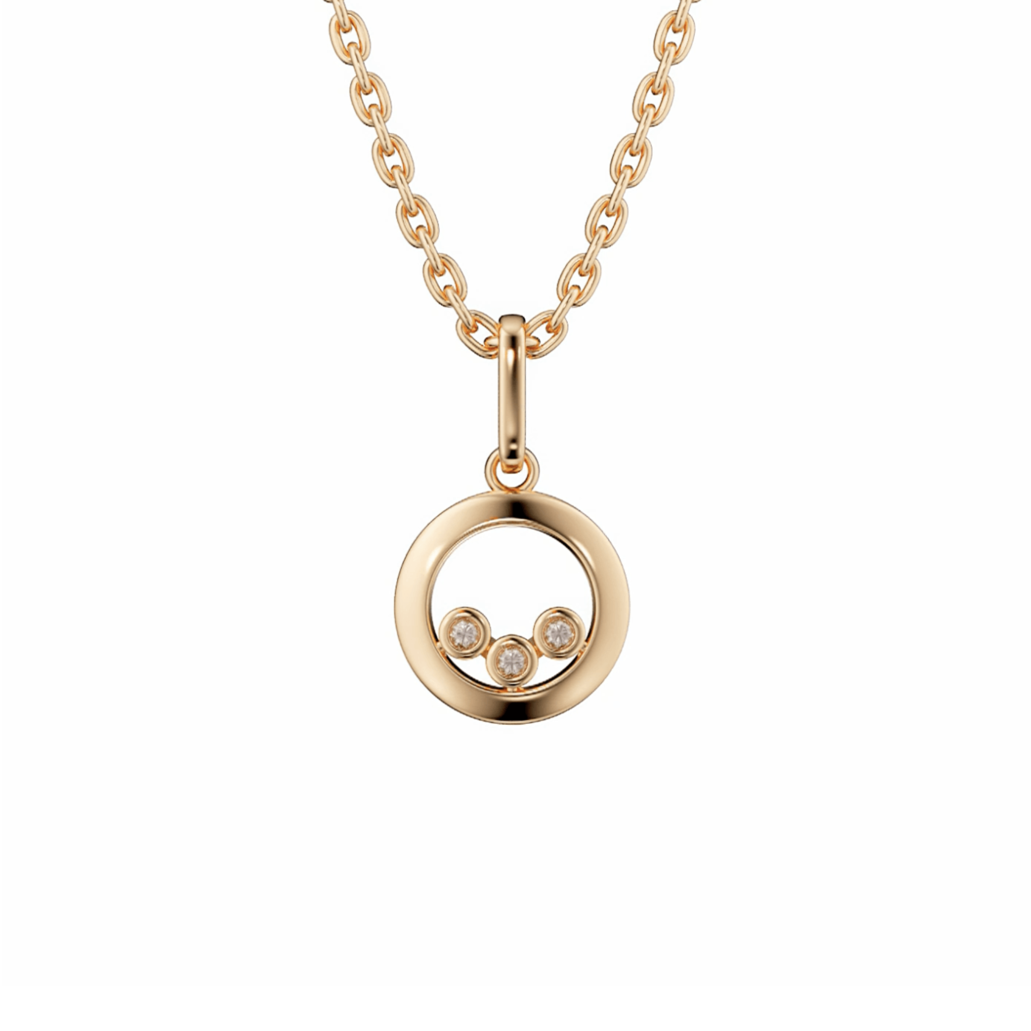 Circle of Life Pink Diamond Trio Pendant | 18ct Rose Gold